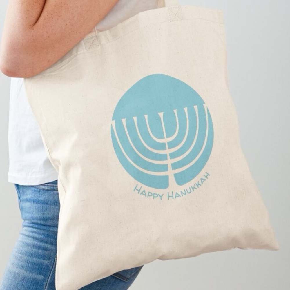 Hanukkah Tote - Happy Hanukkah Cotton Tote Original Design by Brown’s General